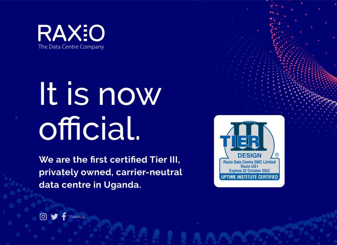 Raxio Data Centre receives uptime institute tier III certification