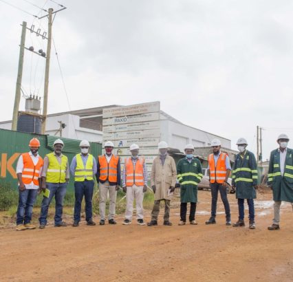 Picture 1 Raxio Data Centre and UMEME Limited Officials poses for a picture during the delivery of the Equipment. 2