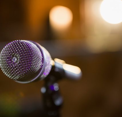 close up of microphone